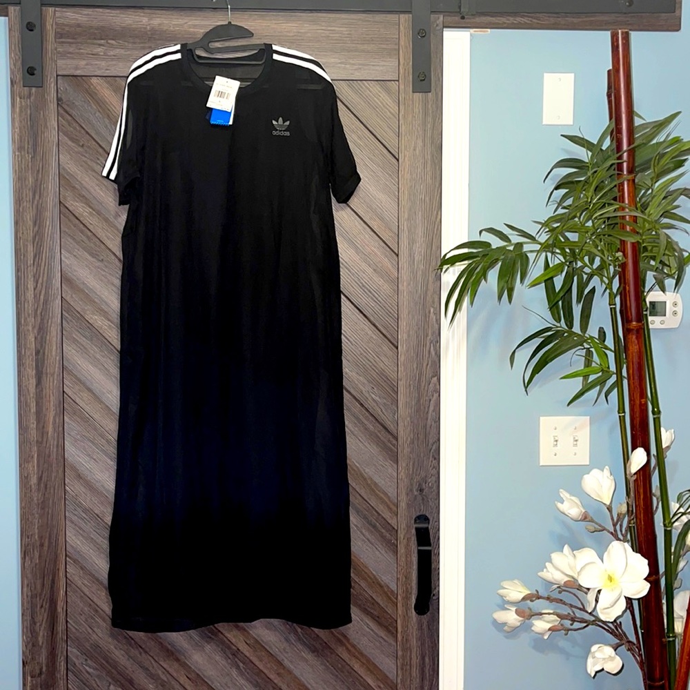 Adidas womens 3 stripe layer dress